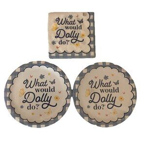 Dolly Parton Party Set– Napkins & Plates, What Would Dolly Do. New In Package